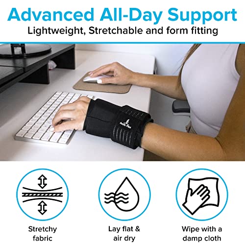 Arctic Flex Wrist Ice Pack Wrap - Extra Strength Hot & Cold Therapy - Reusable Hand & Thumb Freeze Sleeve - FSA/HSA Approved for Arthritis, Carpal Tunnel, Surgery, & Pain Relief (Fits Left & Right)