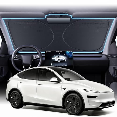 Adefor Windshield Sun Shade for Tesla Model Y/Model 3, WS2 (59"x 36")