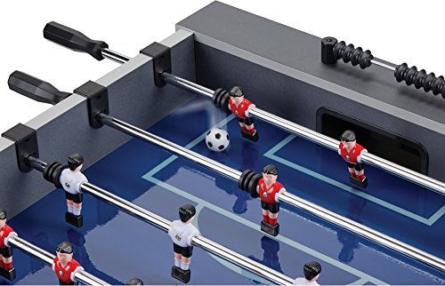 Fat Cat by GLD Products Rebel 4.5’ Foosball Table with Easy Snap Rods for Quick Assembly, and Sharp Blue Playing Field and Abacus Scoring, One Size - Thumbnail 5