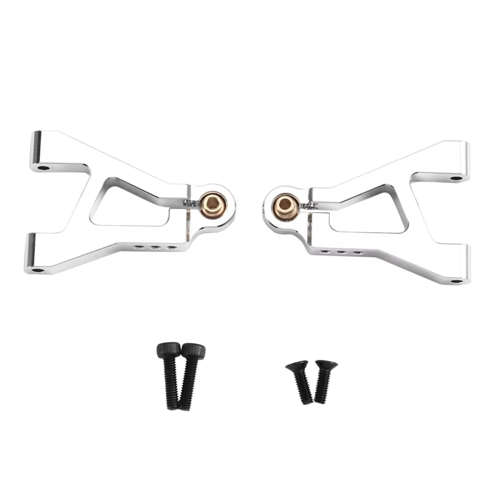 Genérico para 14301 14302 14303 14304 1/14 Piezas Mejoradas Coche RC Componentes Parte Delantera Metal Inferior Kit Brazo Oscilante Plata Piezas Coche RC