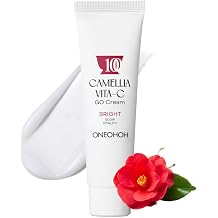 Camellia Vita-C GO Cream, Vitamin C + Niacinamide + Idebenone + Camellia Discoloration Correcting Moisturizer,Evens Skin Tone & Dark Spots, Korean Skincare 1.69 fl.oz