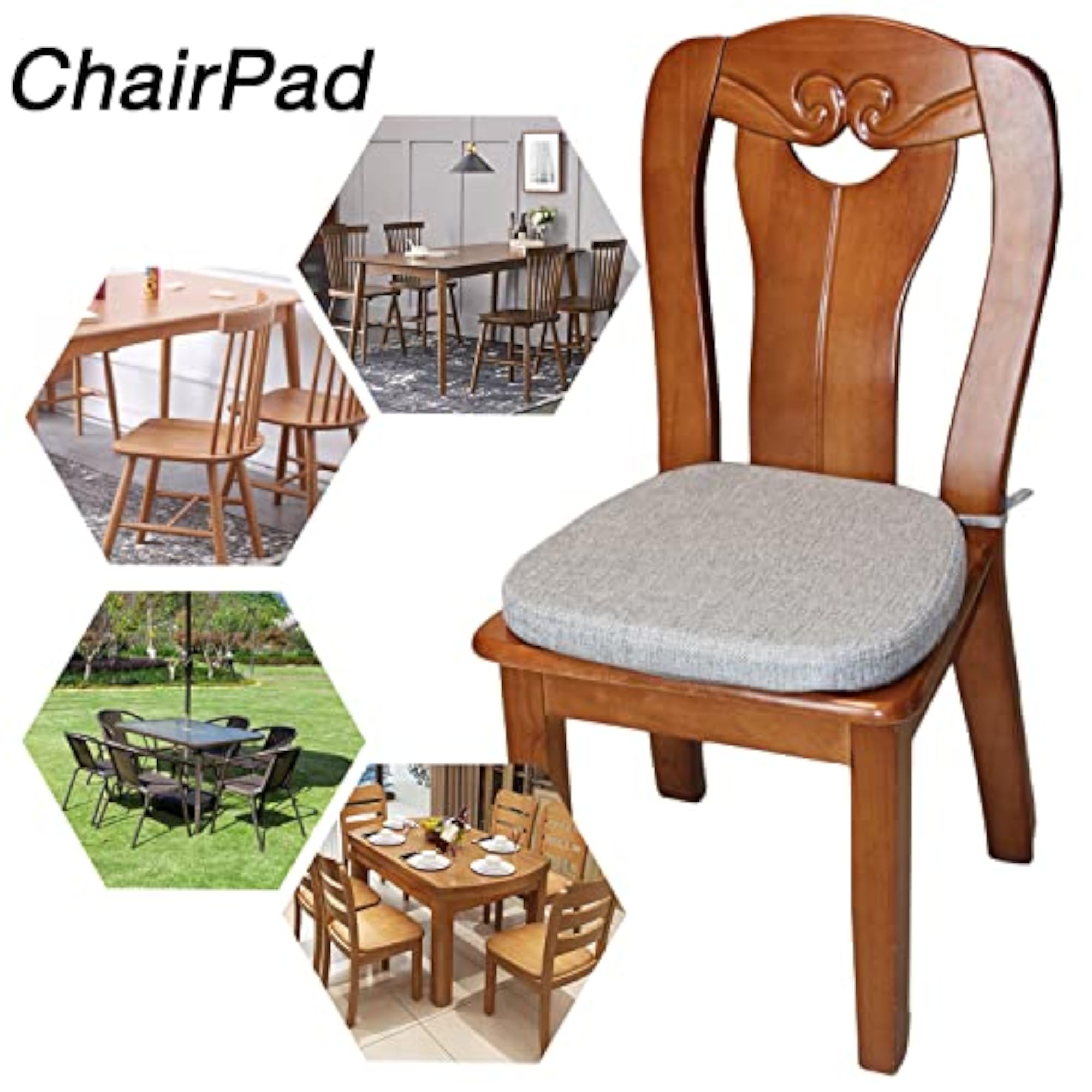 Memory Foam Non-Slip Kitchen Chair Pad Cushion
