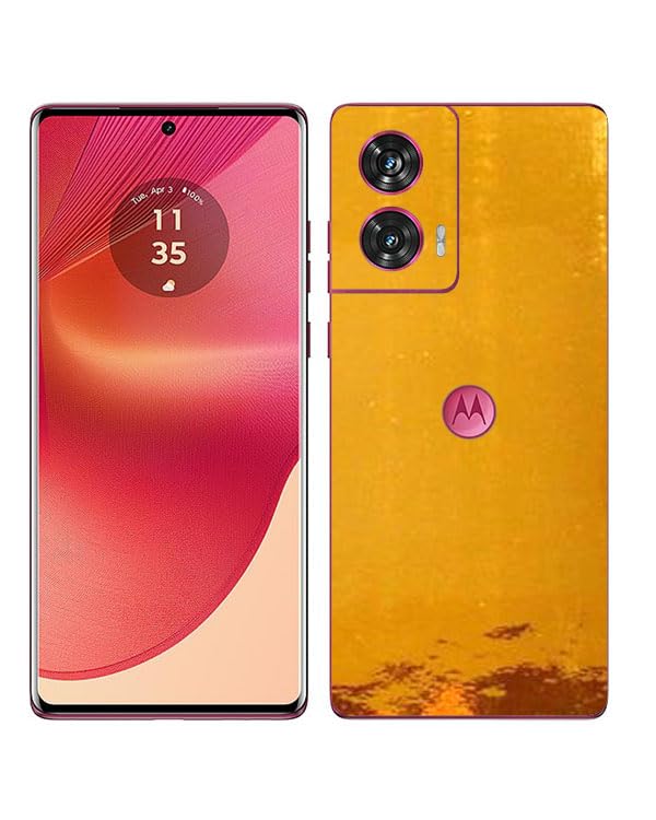 Image of Compatible with Motorola Edge 50 Fusion 5G Back Skin Sticker /Vinyl wrap /Protective Film Mobile Skin Gold Chrome by Candeal Mizhan (only Back)