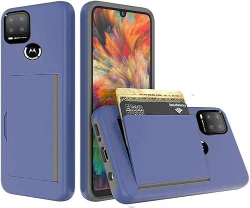 Funda protectora para Motorola Moto G Stylus 2021 5G Edition con tarjetero, ranura para tarjeta de crédito, color negro