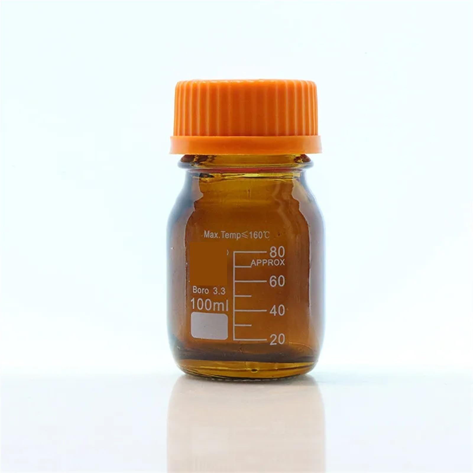 Reactivo Botella de Medios, Botellas de Vidrio Amarillo for reactivos Laboratorio, Paquete 8 Unidades, Varios tamaños(1000ml-1pcs)