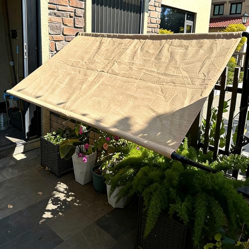 Pare-soleil manuel rétractable 1x1,5m sans perçage pour balcon et terrasse