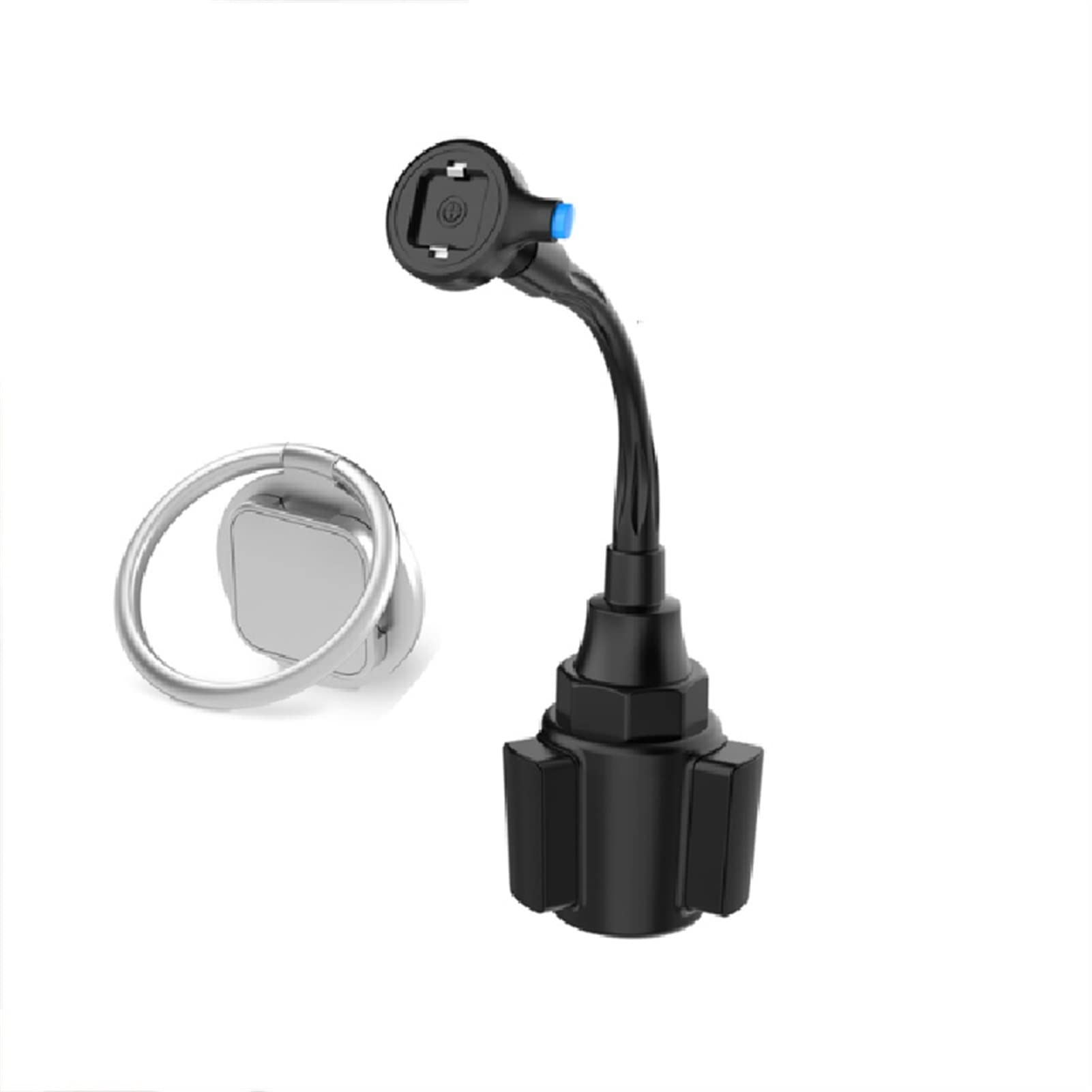 HYUWANGYU Adjustable Gooseneck Car Cup Holder Phone Mount Automobile Smart Phone Cradle Color Black Black