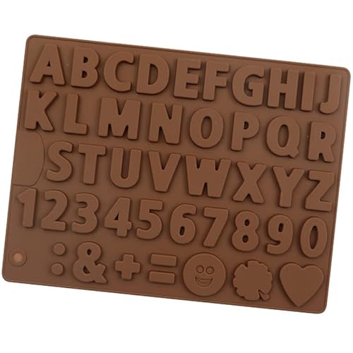 Selecto Bake Stampi In Silicone Con Lettere E Numeri Per Cioccolatini, Stampo Antiaderente Per Lettere Di Cioccolato, Perfetto Per Decorare Torte, Car