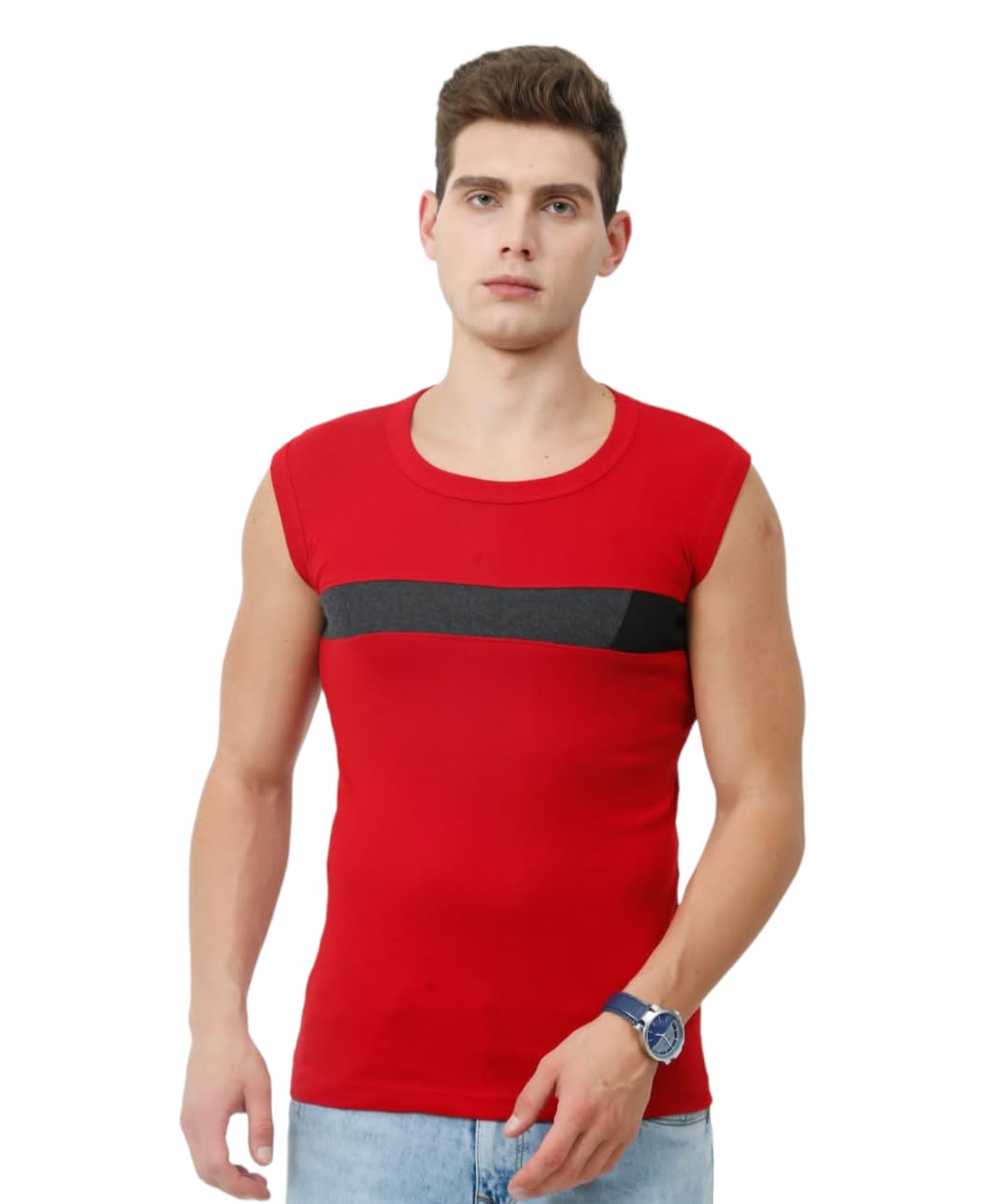 Cotton Gym Vest, Athletic Training Tank Top-image-0