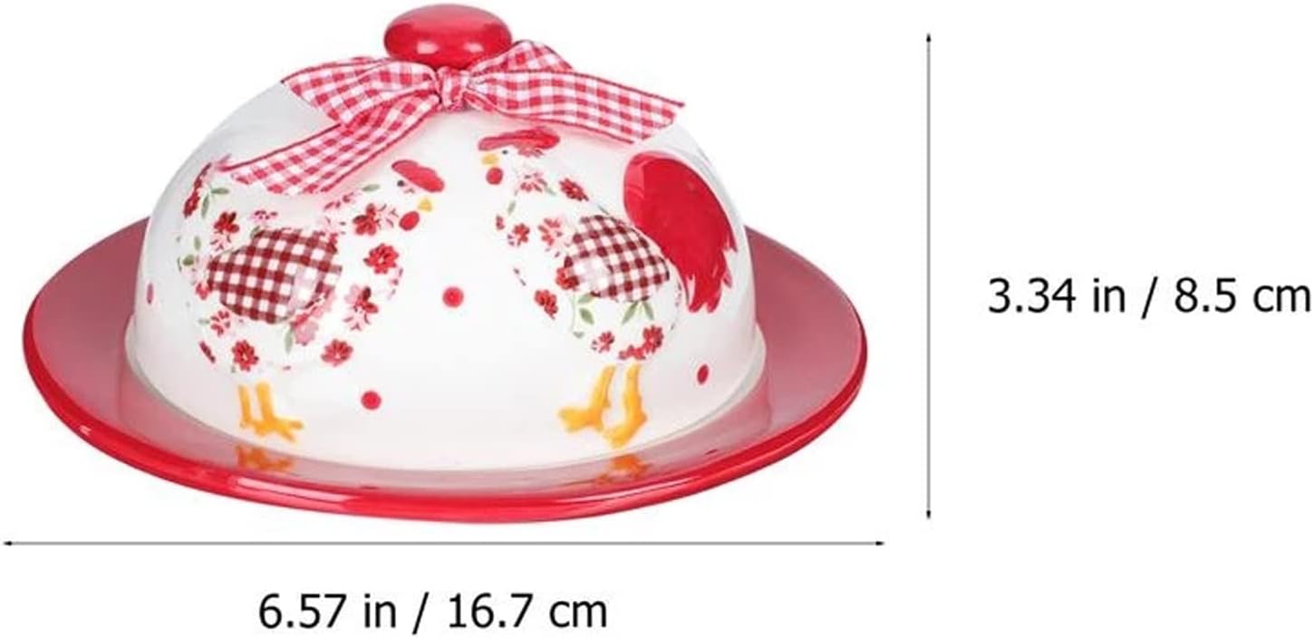 Butter Container 1 Set Ceramic Plate Butter Plate Ceramic Butter Dish Food Serving Dish Cheese Storage Tray Butter Keeper Container Box for All Types of Butter