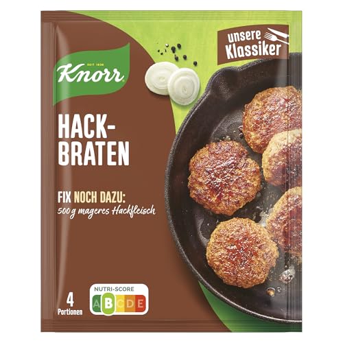 Knorr Fix Würzmischung Hackbraten für ein leckeres Fleischgericht ohne geschmacksverstärkende Zusatzstoffe 70 g 1 Stück