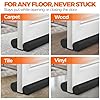 Holikme Door Draft Stopper Weather Stripping Draft Stopper for Bottom of Door Window Breeze Blocker Adjustable Door Sweeps, Black