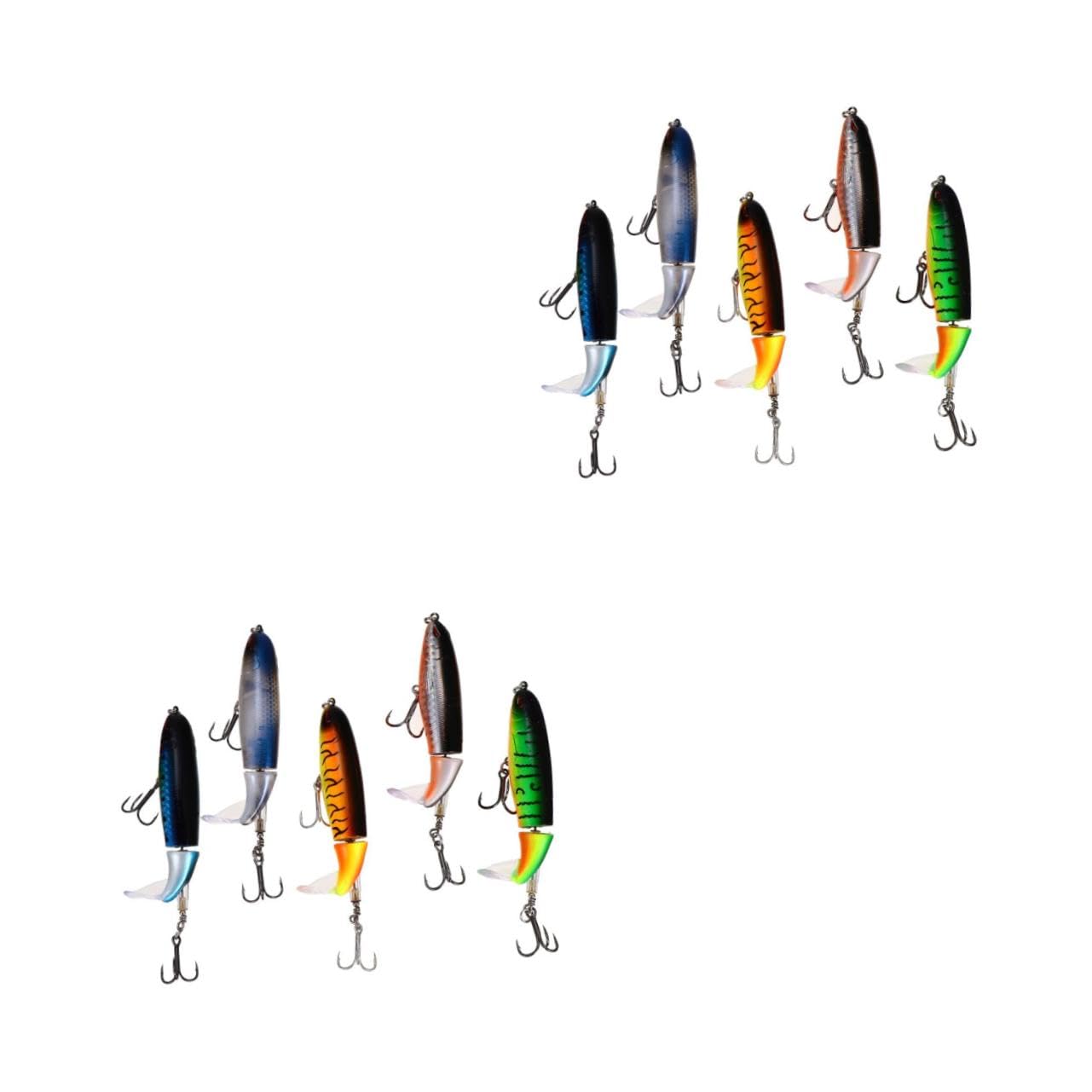 TOYANDONA Señuelos De Pesca 3D Agua Dulce Enchufe De Pesca Abordar Arriba Artificial Largo Anzuelo Triple Equipo De Pesca Al Aire Libre Suministros De Pesca El Plastico