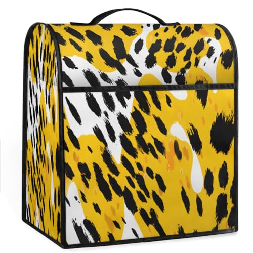 Coffee Maker Cover Animal Leopard Print Kitchen Appliance Covers Small Appliance Covers Blender Cover Juicer Cover Dust Covers for Kitchen Appliances with Top Handle and Pockets,Washable,B773
