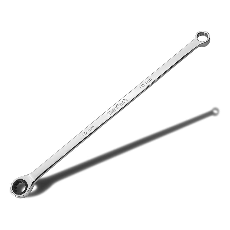 Chave Estrela com Catraca DURATECH 10 mm Extra Longa em Aço Cromo-Vanádio, Cromada