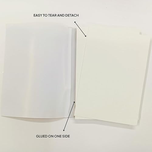 Miniatura 10 de Zen Sangam Artists' - Bloc de papel de boceto pegado para medios mixtos de peso pesado A6 - 12.27 ozm, prensado en caliente, 24 hojas, superficie de