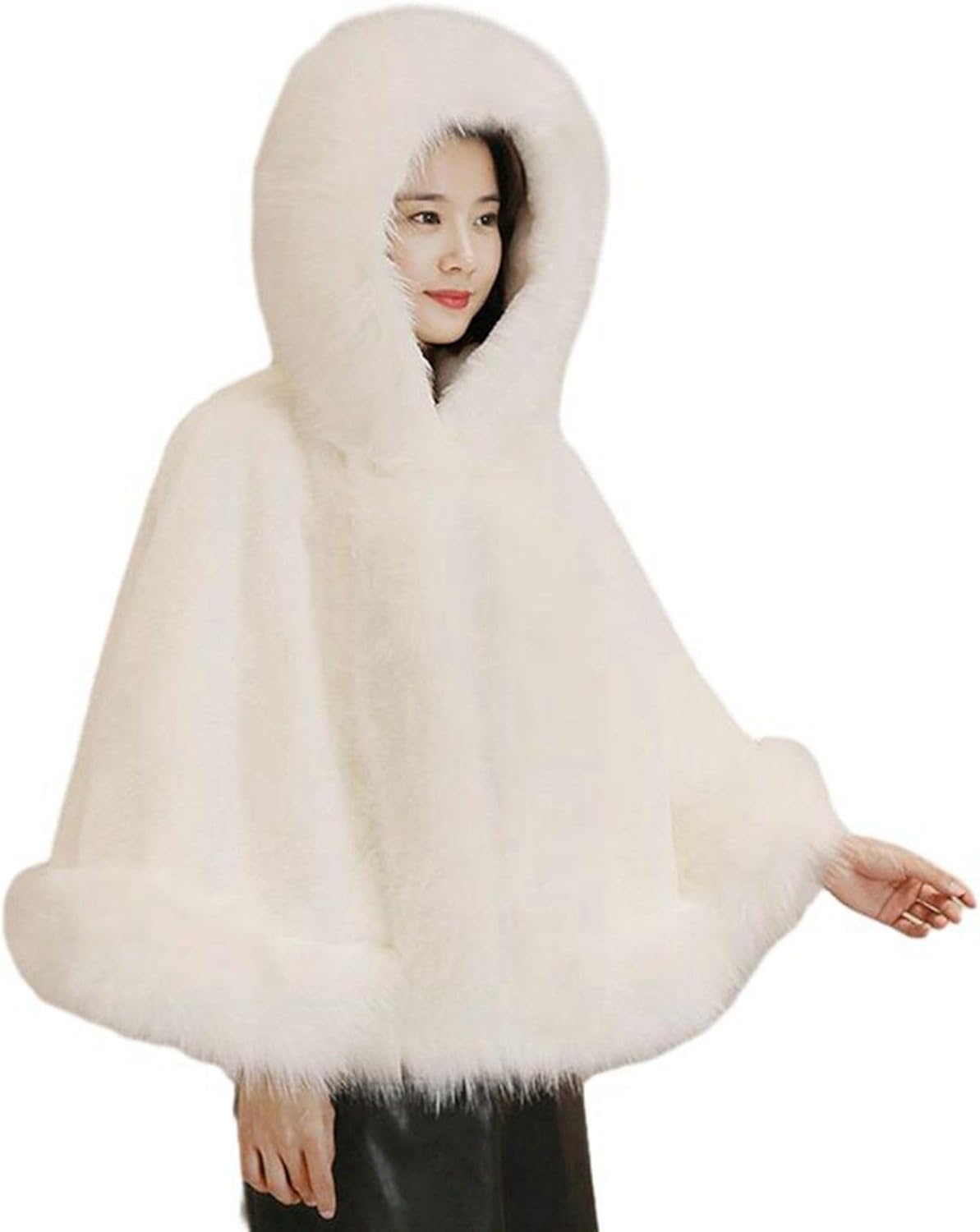 美品✨ 岐阜毛被 フォックスファー ポンチョ 毛皮 ホワイト フリーサイズ 美品✨ 岐阜毛被 フォックスファー ポンチョ 毛皮 ホワイト