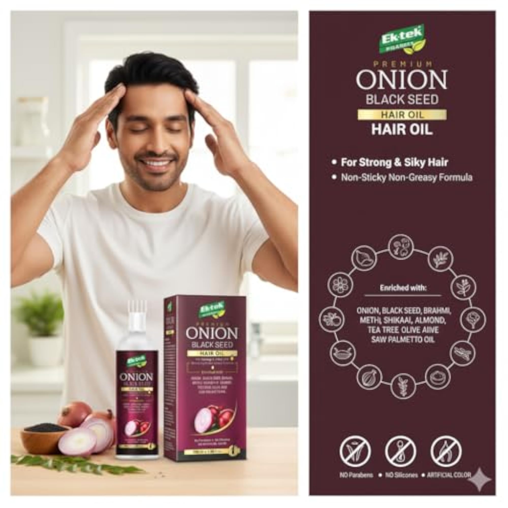 Onion Black Seed Hair Oil, 100ml