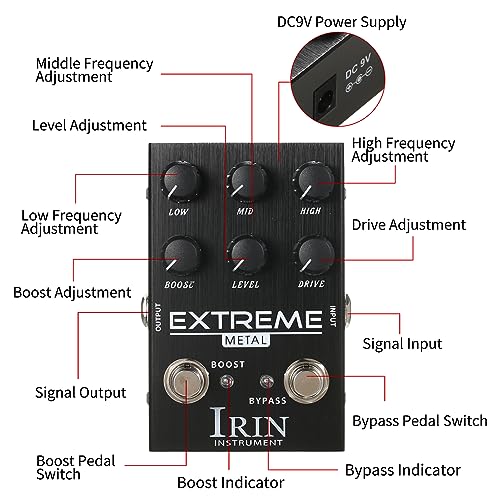 Jemora Distorsion Guitar Effect Pédale d’effet de guitare portable avec commandes de niveau d’amplification de fréquence basse/moyenne/élevée pour guitare électrique – EXTREME - Les Beatles, Paul McCartney, John Lennon, RIngo Starr, George Harrison Jemora Distorsion Guitar Effect Pédale d'effet de guitare portable avec commandes de niveau d'amplification de fréquence basse/moyenne/élevée pour guitare électrique - EXTREME – Image 6