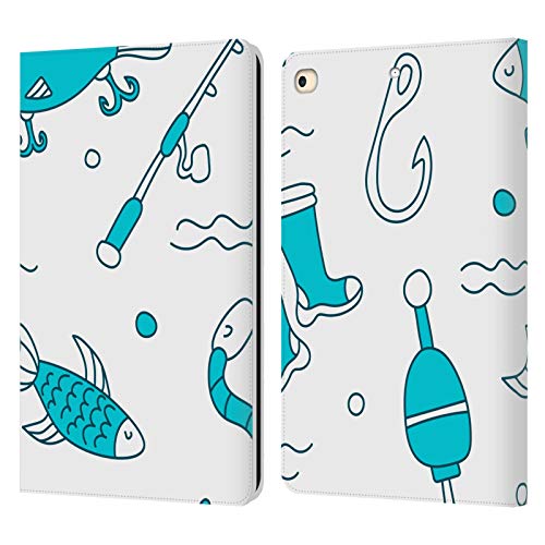 Protection iPad 9.7 2018 2017 Haroulita étui cuir tablette Apple motif océan