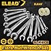 ELEAD 14-Piece Flare Nut Wrench Set with PTFE Tape, Metric & SAE 1/4