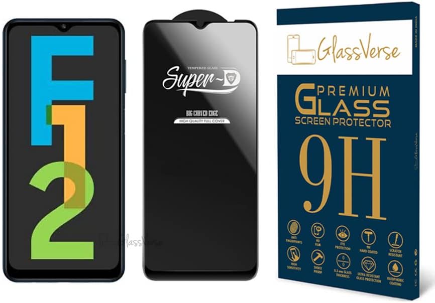 Superd Oleophobic Tempered Glass For Samsung Galaxy F12(Pack Of 1) With Free Installation Kit Full Screen Protector If Received Damaged-6.5 Inch
