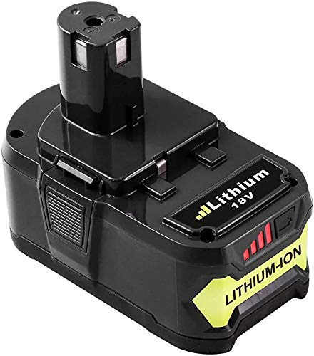 Topbatt 18V 5.0Ah Batterie de remplacement pour Ryobi One+ RB18L50 RB18L40 RB18L25 RB18L15 RB18L13 P108 P107 P122 P104 P105 P102 P103 avec indicateur de charge à LED