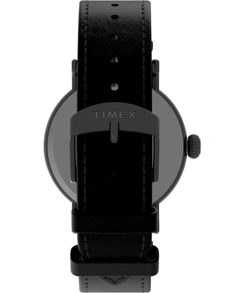 Timex Herren Analog Quarz Uhr Waterbury Standard Dia de los Muertos mit Lederarmband