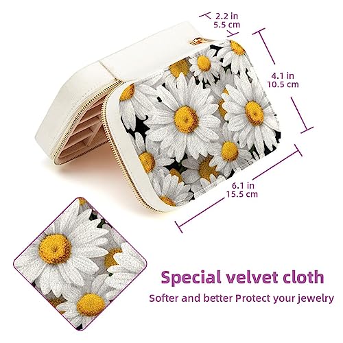 Boîte à bijoux velours Daisy zippée : rangez bagues et bracelets - 6