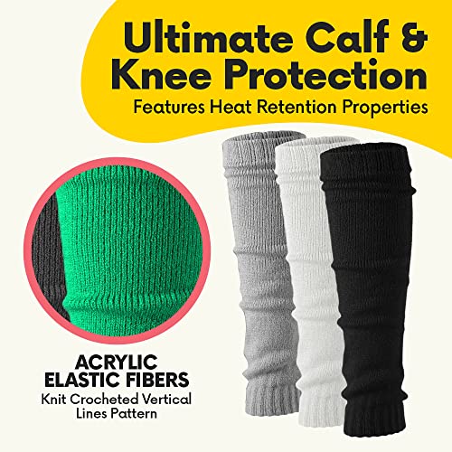 Debra Weitzner 6 Pairs Leg Warmers for Women 80’s Knit Super Long Ribbed for Dancer Party Sports Yoga2