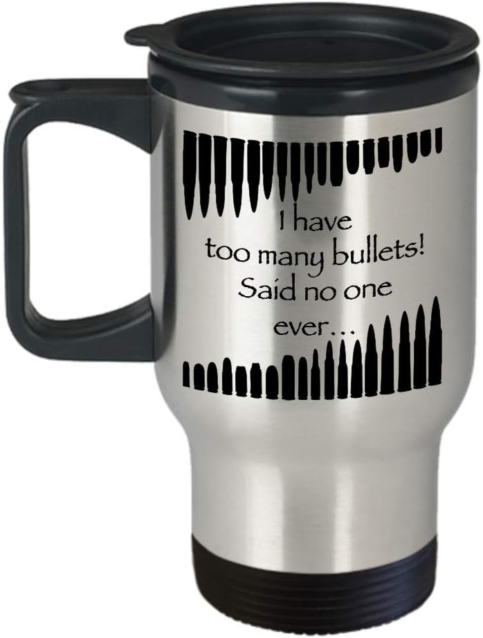 Travel mug Gun Marksman Coffee mug Military gifts Hunter gifts Sniper Gifts for hunters Gun lover Birthday gifts Unique gifts Bullets