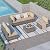 Shintenchi 7 Pieces Outdoor Patio Sectional Sofa Couch, Black Wicker Furniture Conversation Sets with Washable Cushions & Glass Coffee Table for Garden, Poolside, Backyard (Khaki)