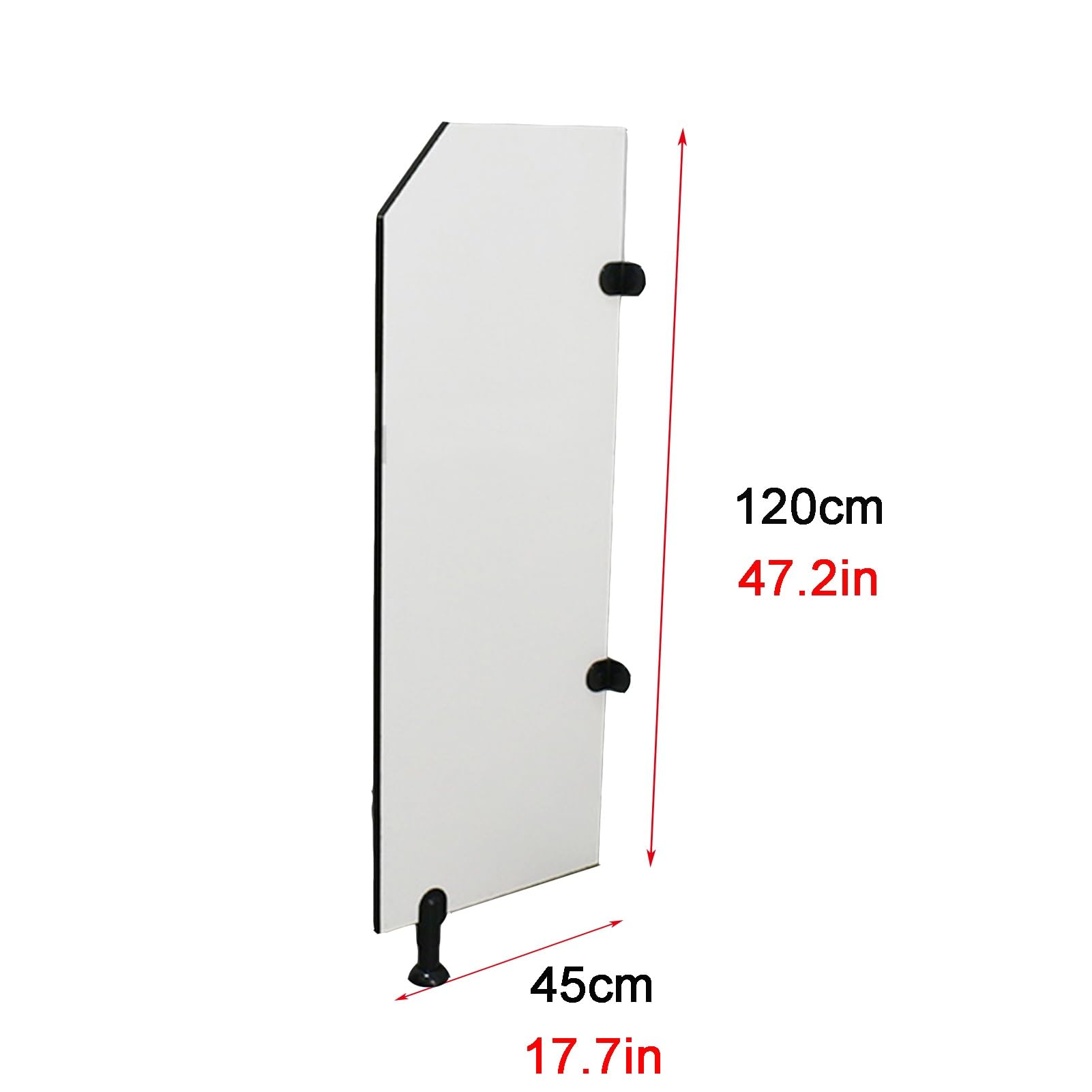Divisore orinatoio in legno per bagno da uomo, deflettore per orinatoio da pavimento, con codice angolare in acciaio inox, perfetto per bagni pubblici e hotel (1 pezzo)
