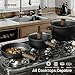 CAROTE Nonstick Pots and Pans, Induction Titanium Cookware Set 16pcs Kitchen Cooking Sets, Pot and Pan Non Stick w/Frying pan (PFOS, PFOA Free)