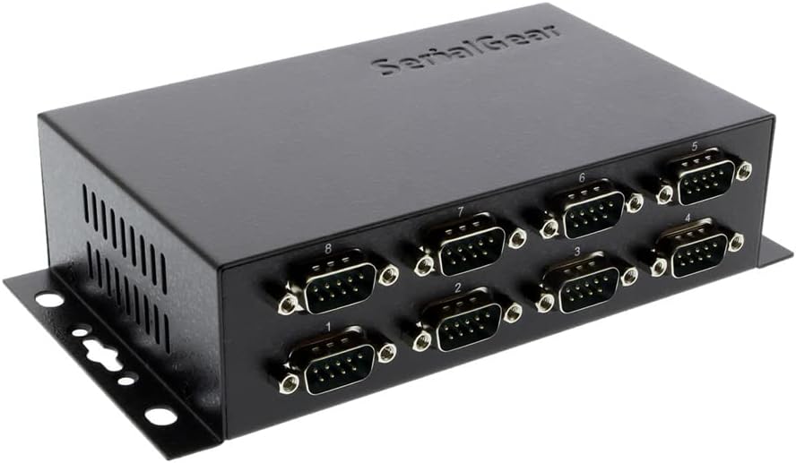 Coolgear Industrial 8-Port DB-9 RS232 to USB Adapter Isolation Surge Protection