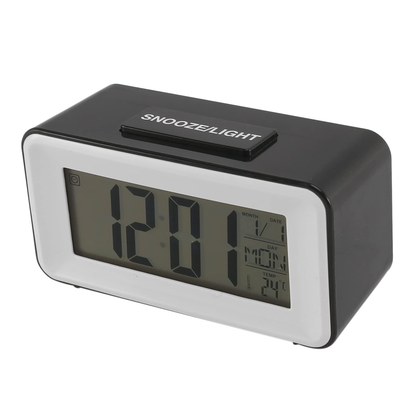 Reloj despertador digital LED for estudiantes con función de repetición semanal, termómetro, calendario electrónico, pantalla LCD de escritorio.