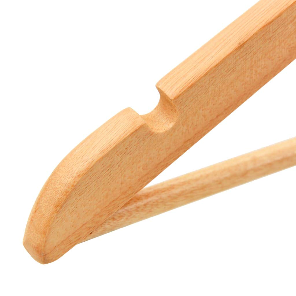 Juego de 100 perchas de madera dura con metal, muescas antideslizantes, gancho giratorio de 360 grados, para pantalones, falda, traje, camisa, chaqueta, ahorra espacio y es estable