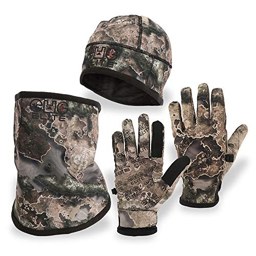 EHG Elite Early-Mid Season Value Pack Gloves, Beanie, and Neck Gaiter (MO Contour, Medium)