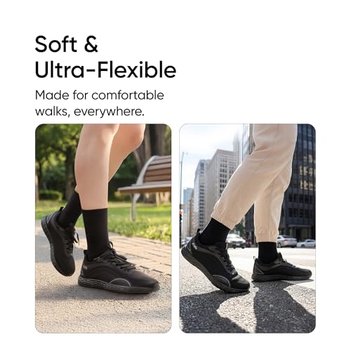 Image of Frido Active Walking Shoes for Men & Women | Lightweight Breathable Mesh Upper | Zero-Drop Sole with Wide Toe Box for Natural Movement | Cushioned Comfort Lace-Up Sneakers