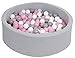 Produktbild Velinda Bällebad Ballpool Kugelbad Bällchenbad Bällchenpool Kinder Pool mit 300 Bällen (Farbe der Bälle: weiß,rosa,grau)
