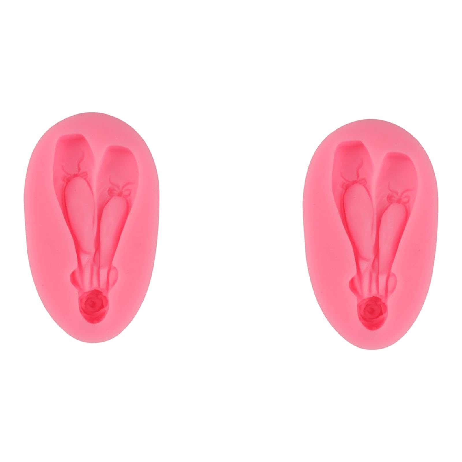 Fondant Silicone Moulds 2 Pack Ballet Shoes Cake Fondant Silicone Mold Chocolate Girl Dancing