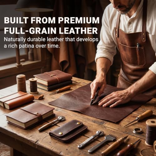 Image of ROGUE WALLET Brown Travel Belt Wallet for Men - Full Grain Leather Cash Holder with Secure Snap Closure, Hidden Card & ID Carrier - Slim Travel Accessory for Everyday Carry