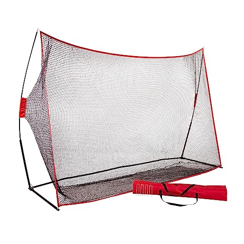 Vacsax 10X7 Heavy-Duty Golf Net With Steel Frame - Indoor And Outdoor Use Sports Double Side Adjustable Soccer Rebounder For Practice Foldable Football Training Kickback Target Goal Net #TOP21