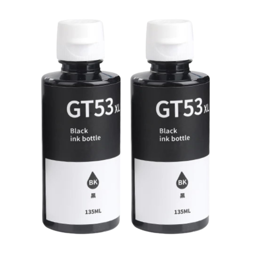 Haline GT53XL -135ml Black Ink Bottle Compatible for HP Ink Tank GT5810, GT5811, GT5820, GT5821, GT5822, 310,315,316,317,318,319,410,415,418,500,515,530,615,618 Printers (2 Pcs Black) (B0D7M846RF) Amazon Price History, Amazon Price Tracker