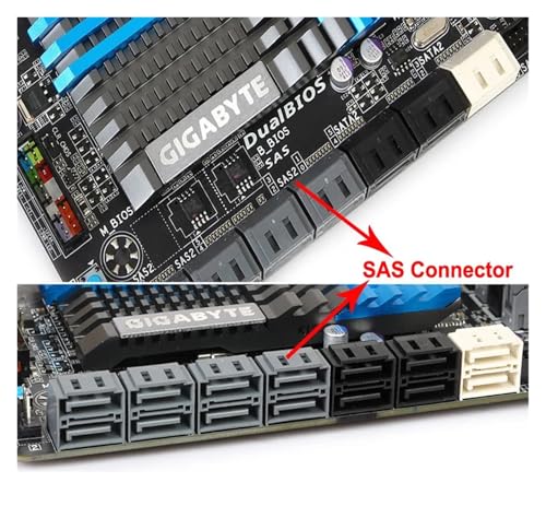 Cable de datos S-AS a SATA 50 cm miniatura 6
