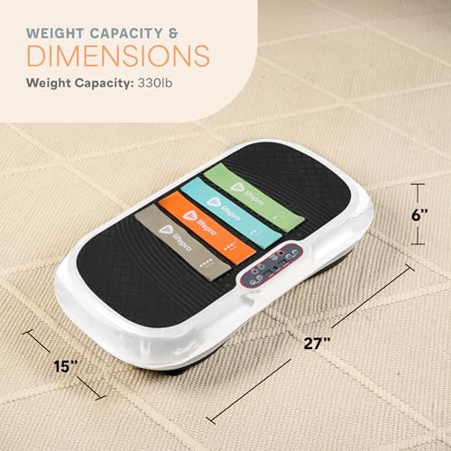 Image of Lifepro Waver Vibration Plate Exercise Machine - High-Intensity Vibration Plate for Lymphatic Drainage - Full-Body Workout Vibrating Platform with Loop Bands - Fitness Equipment for Strength & Toning