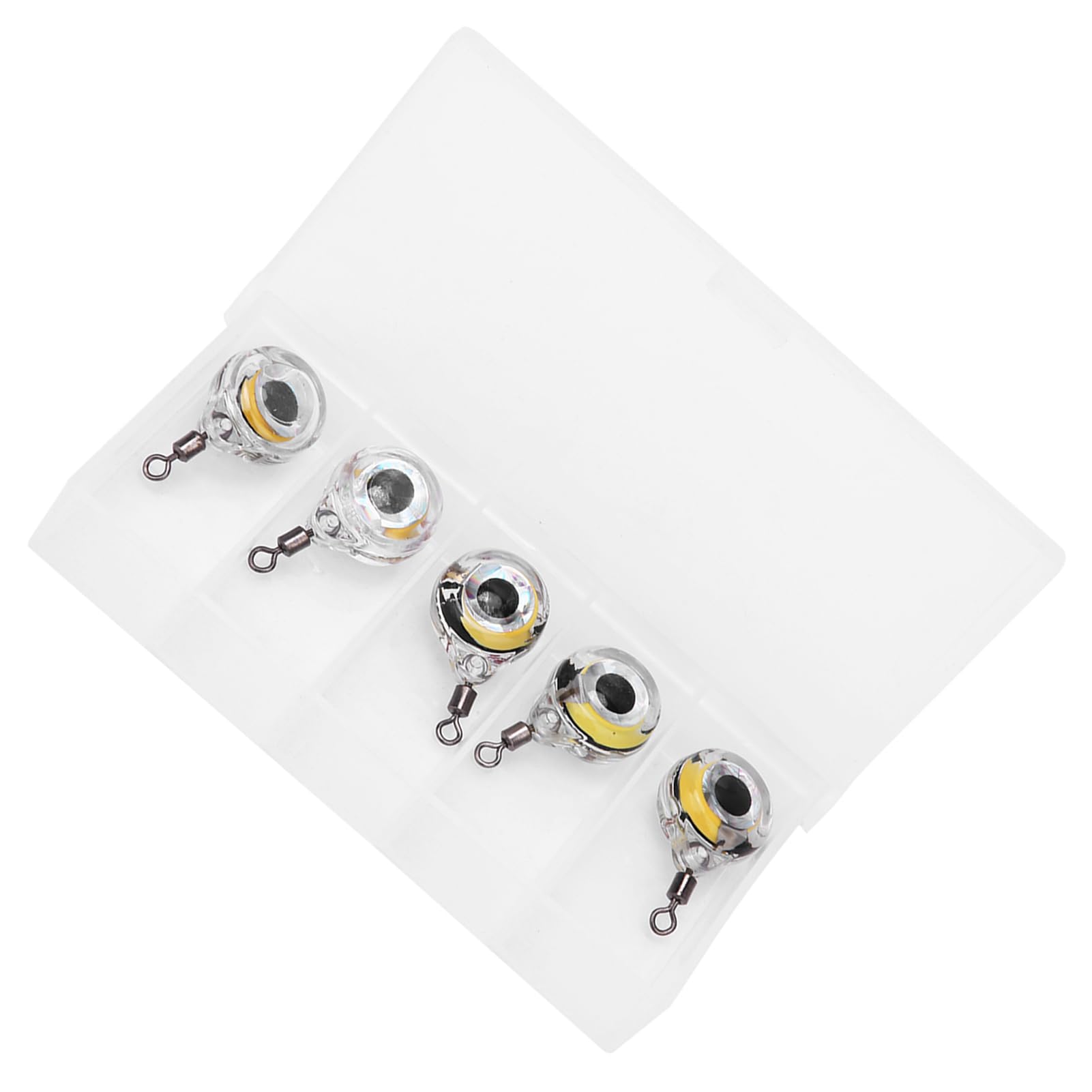 Lure Light, 5PCS Pressure Plastic Material LED Fishing Spoons for Night Fish Catching