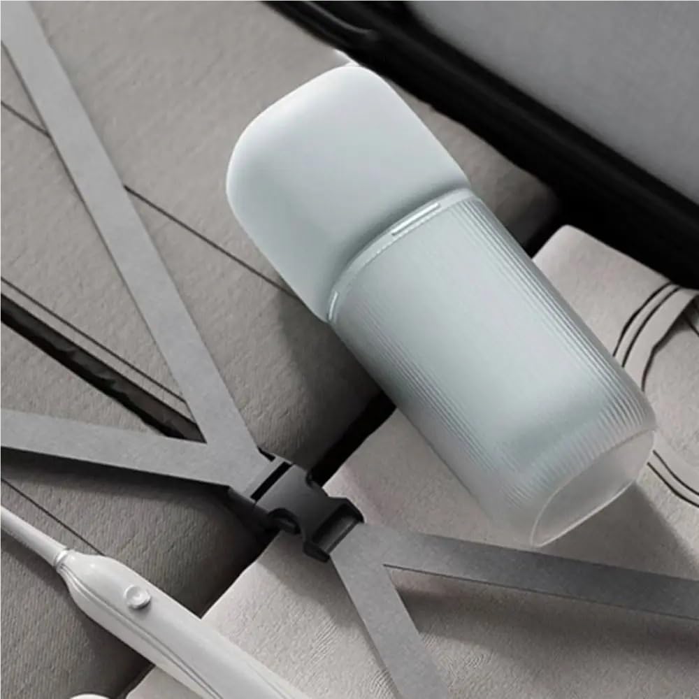 Spazzolino da Viaggio for Tazza di collutorio Portatile e Borsa da Toilette for Tazza Design Compatto e Leggero salvaspazio(White 3pcs)