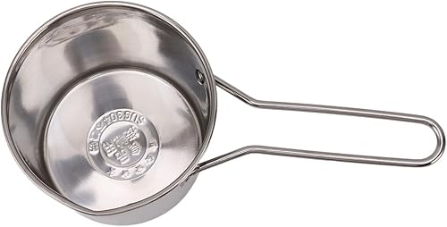 Miniatura 6 de Olla para freidora, mini sartén de metal portátil, resistente al ahorro de aceite con mango largo, juego de freidora de acero inoxidable para