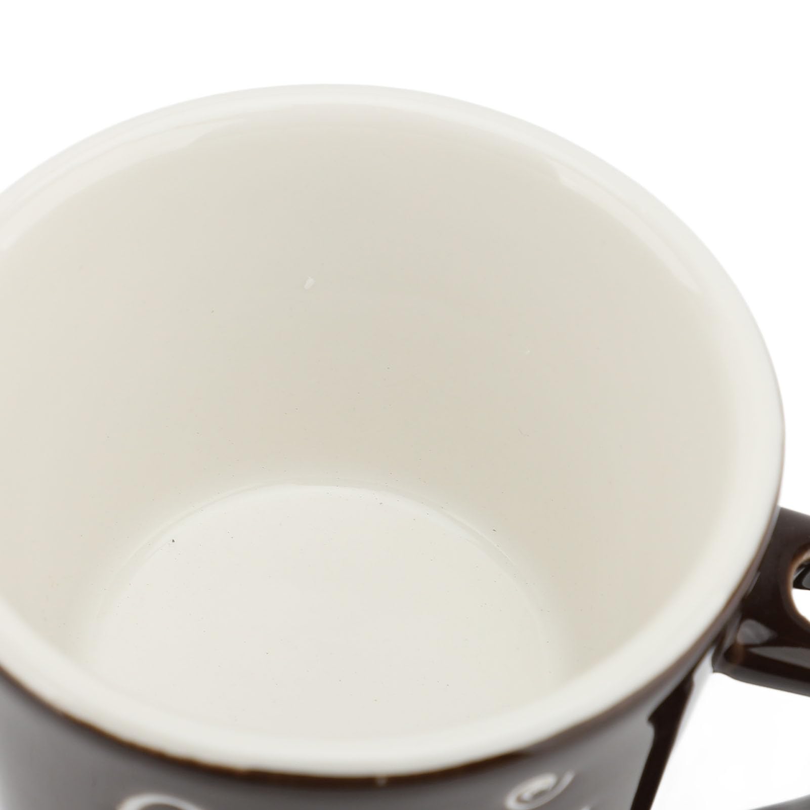 BTSEURY Chocolate Melting Fondue Mug, Ceramic Butter Warmer, Butter Warmer Pot Chocolate Melting Supplies with Fork for Kitchen (Brown)